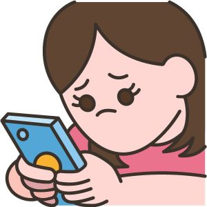 スマホに集中している人